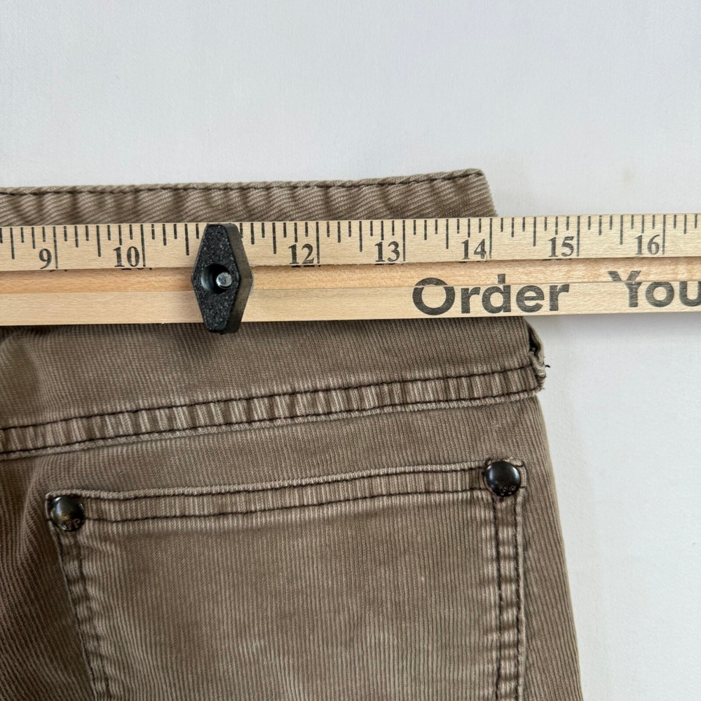 Free People Corduroy Pants Womens Size 26 Khaki Stretch Straight Skinny - Picture 6 of 7
